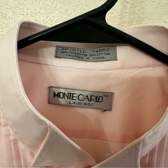Monte Carlo Pink Formal Dress Shirt (Size Large) - Picture 4 of 4